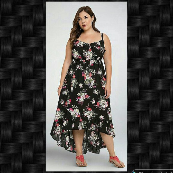 torrid Dresses & Skirts - EUC 2x Torrid Floral High Low Dress